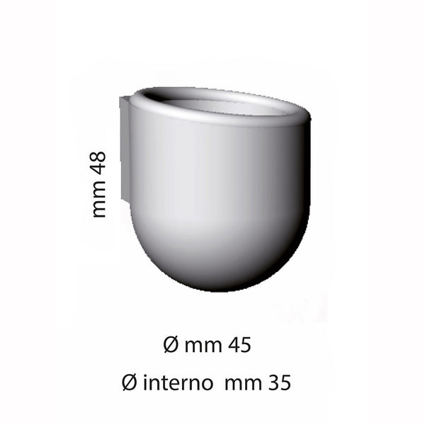 Cilindro Baby - Vaso in Pietra Magnetico LINE TEXTURE